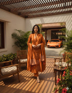 Turn Heads Instantly: ANNI Designer Orange Kurta Set – Feel Confident, Chic & Festive Every Day!