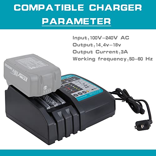 IRONFIST - Lithium-Ion Battery Charger 14.4V for Makita BL1850 BL1840B BL1820