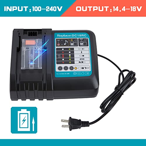 IRONFIST - Lithium-Ion Battery Charger 14.4V for Makita BL1850 BL1840B BL1820