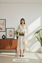 Effortless Elegance: The Styli Beige A-Line Dress — Your Go-To for Every Occasion