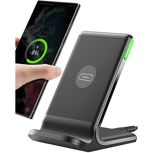 Shop the INIU 15W Qi Certified Fast Wireless Charger with adaptive light. Perfect for iPhone 17, Samsung Galaxy, and Google devices. Experience efficient charging!