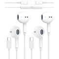 Intra 2 Pack USB C Earphones with Mic for Samsung Galaxy S24/S23/S22