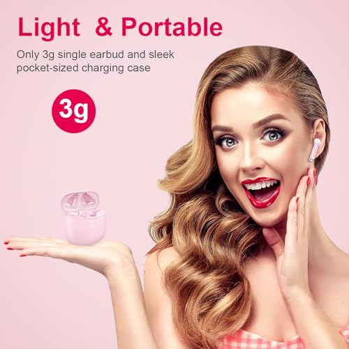Jxrev - Wireless Earbuds with Bluetooth 5.4, Noise Cancelling, IP7 Waterproof, 32H Playtime