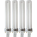 KOR Pack of 4 Energy Efficient 13W GX23 CFL Light Bulbs, 3500K Neutral White
