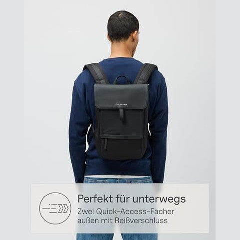 Kapten & Son - Stylish Vegan Fyn Backpack | Water-Repellent | 11L Capacity | 15" Laptop Compartment