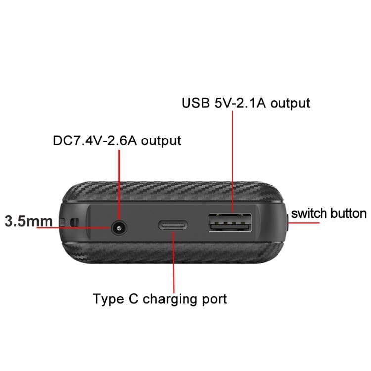 Kevis - 20000mAh USB C Power Bank with 3A Output, DC 3.5mm Compatibility
