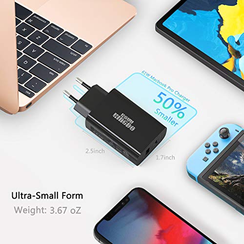 Ksw Kingdo - 61W Dual USB C Charger, Quick Charge for iPhone & Samsung
