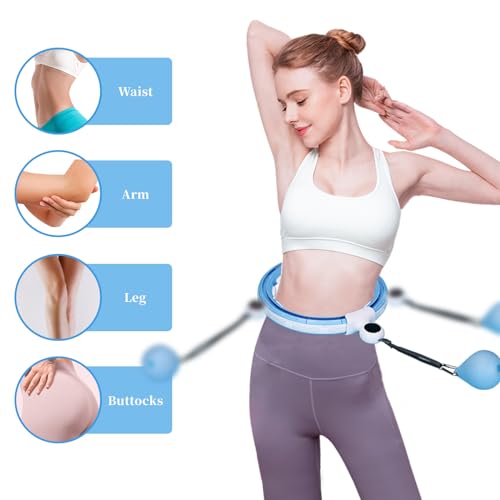 LEAFIA - Smart Fitness Hoop with Magnetic Disc and 16 Adjustable Hoops