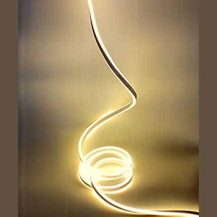 LEDZEIT - Flexible LED Neon Light Strip 5m, Warm White, Waterproof IP65