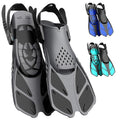 Lealinga Adjustable Snorkel Fins - Travel Size Open Heel