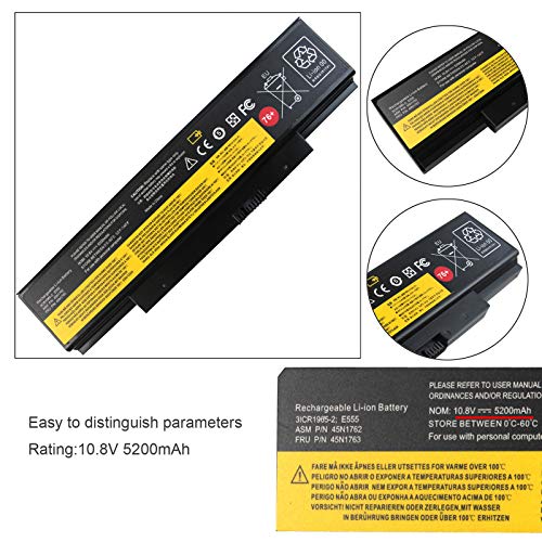 Lenovo - 45N1762 76+ Laptop Battery for ThinkPad E550 E560 Series, 10.8V 5200mAh