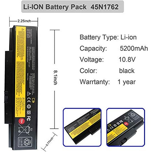 Lenovo - 45N1762 76+ Laptop Battery for ThinkPad E550 E560 Series, 10.8V 5200mAh