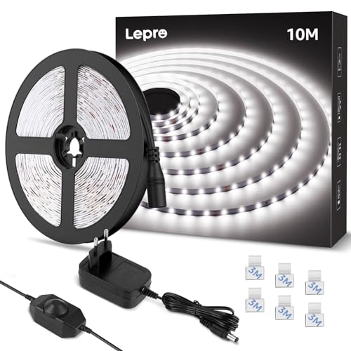 Lepro - 10m Waterproof Dimmable LED Strip Light Warm White for Party Decor