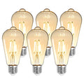 Lepro - E27 LED Vintage Edison Bulbs, Warm White 2500K, Pack of 6
