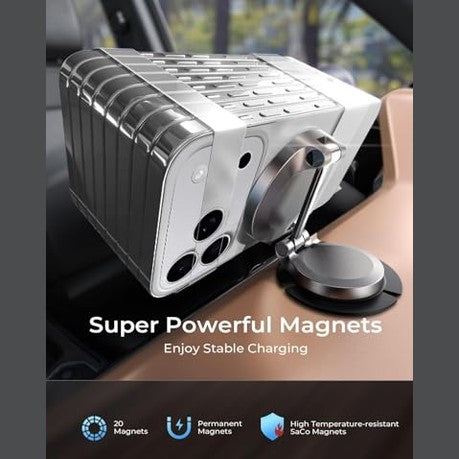 Lisen - 15W Fast Charging MagSafe Car Mount Charger for iPhone 15 Pro Max