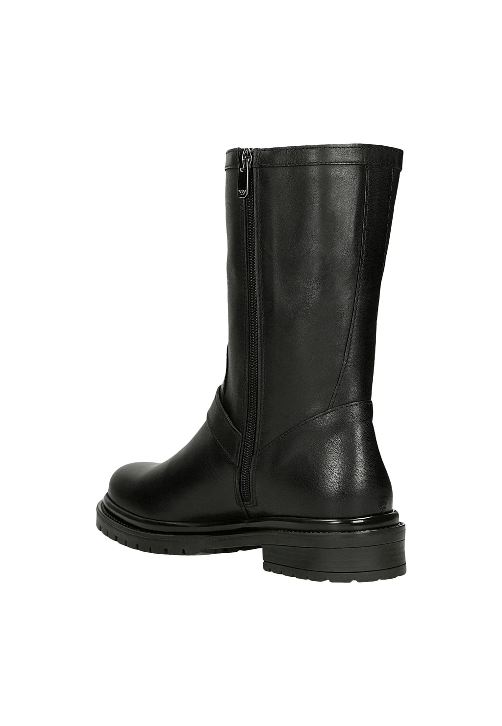 Low Heel Ankle Boots Heel 1 Cm Black Leather Eu 40