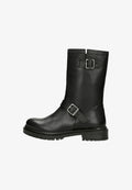 Low Heel Ankle Boots Heel 1 Cm Black Leather Eu 40