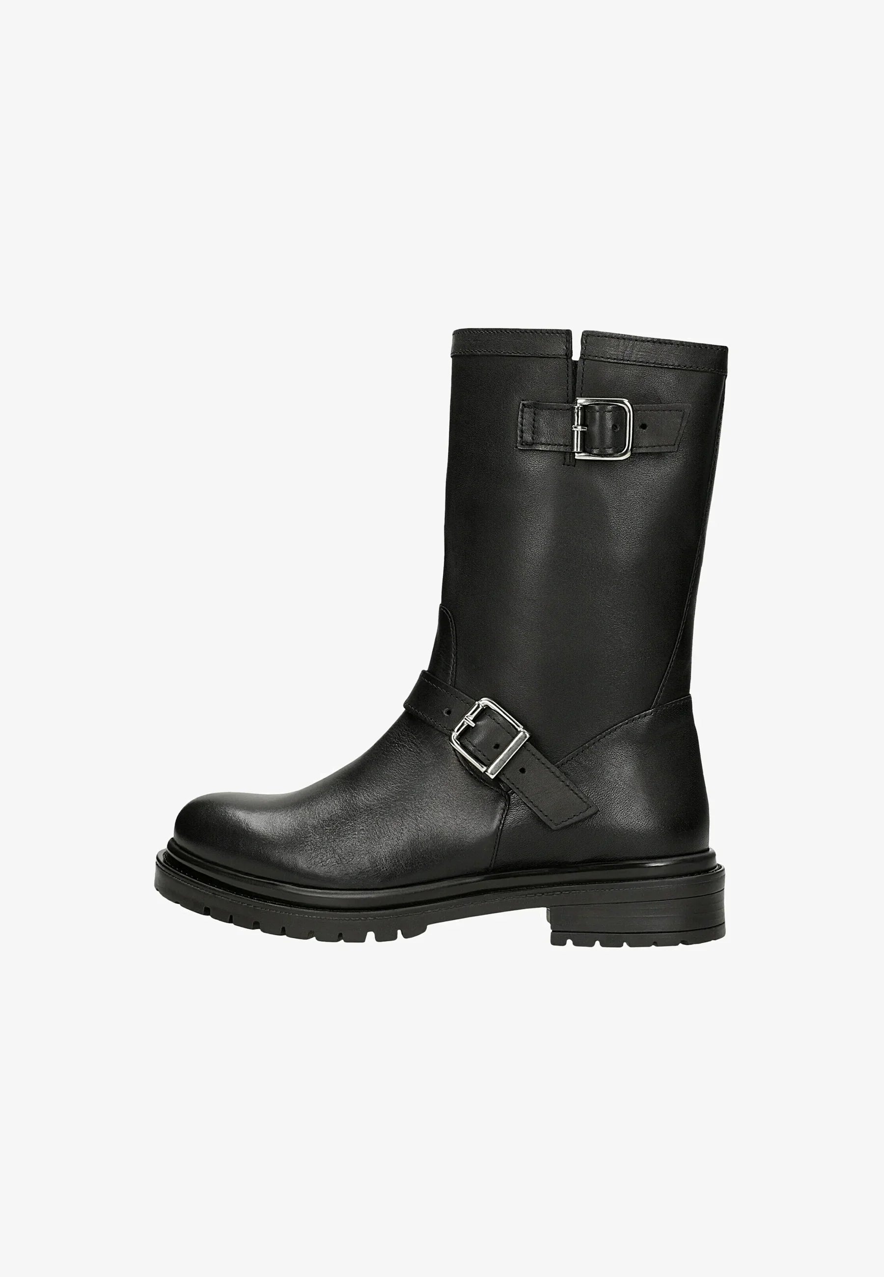 Low Heel Ankle Boots Heel 1 Cm Black Leather Eu 40
