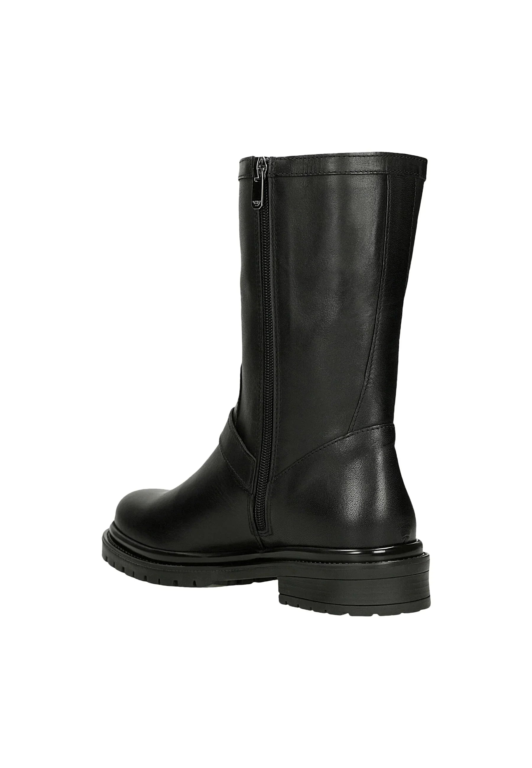 Low Heel Ankle Boots Heel 1 Cm Black Leather Eu 40