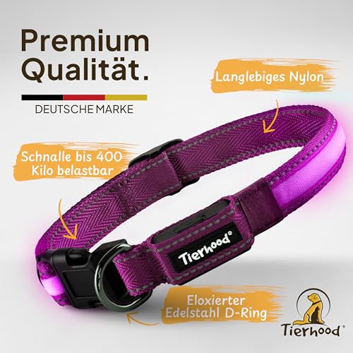 Luminous - LED Dog Collar for Small & Large Dogs, Rechargeable, Weatherproof