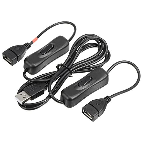 MECCANIXITY - USB Extension Cable with ON/Off Switch, 1M Dual Female Cord