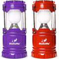 MalloMe - Red And Purple Camping Lanterns, Pack Of 2 Emergency Lights