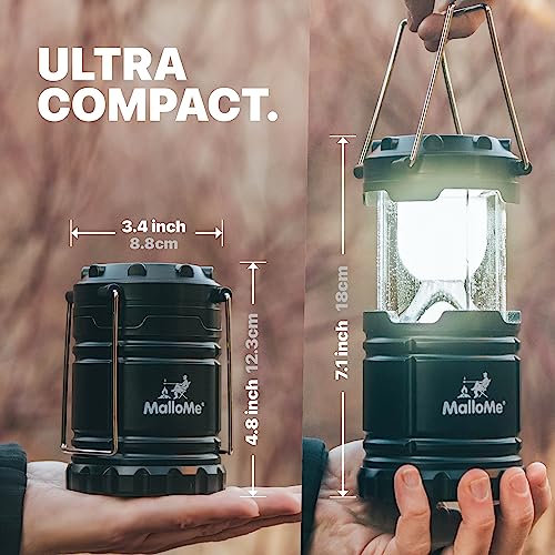 MalloMe - Red And Purple Camping Lanterns, Pack Of 2 Emergency Lights