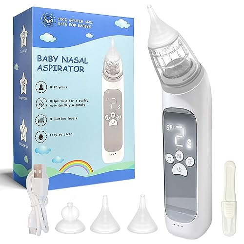 Shop the Melque Electric Nasal Aspirator for kids with 3 suction levels, soothing music, and USB charging. Perfect for easy snot removal and comfort.