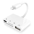 Microware 3 in 1 SD Card Reader - USB & Lightning Adapter for easy photo transfer