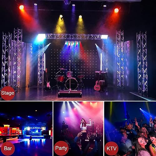 Mosfiata - RGB 36 LED Par Lights, Sound Activated, DMX Control, 7 Modes