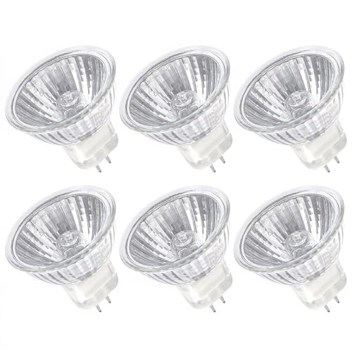 Nhqz MR11 GU4 Halogen Bulbs - 12V 20W Dimmable Pack of 6 for Energy Efficiency