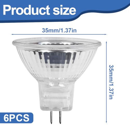 Nhqz - Energy Saving MR11 GU4 Halogen Bulbs, 12V 20W, Dimmable, Pack of 6
