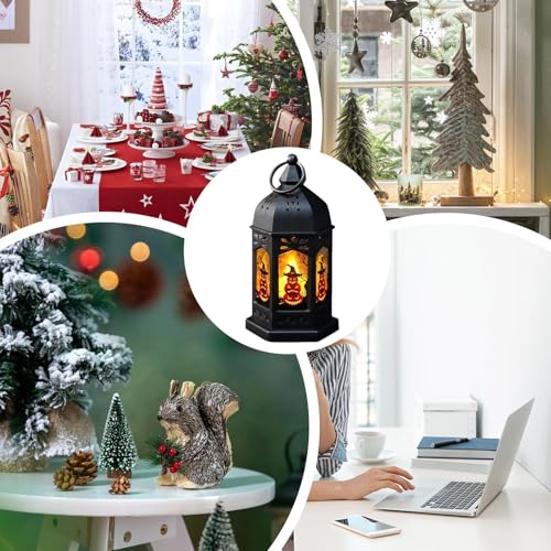 Nuyhadds - Decorative Vintage Halloween Lanterns With Electric Candle Light