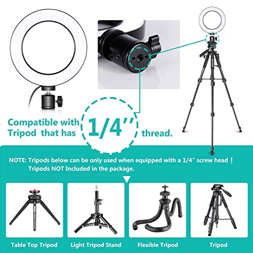 Oebld - Dimmable 10" Ring Light with 3 Modes & 10 Brightness Levels for Streaming