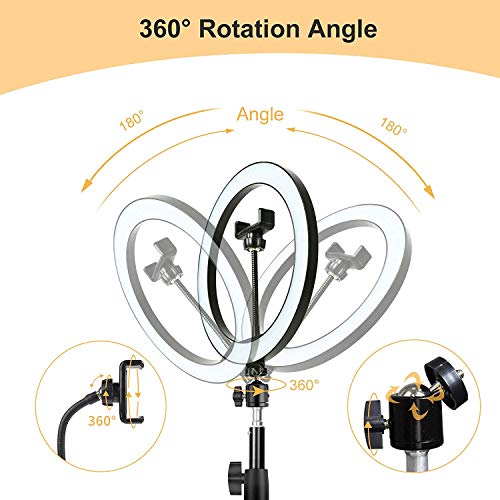 Oebld - Dimmable 10" Ring Light with 3 Modes & 10 Brightness Levels for Streaming