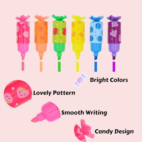 Omzsxk - Mini Highlighter Set for Kids, 36 Colorful Candy Markers, Perfect for Parties and School Projects