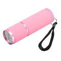 Patikil Mini Aluminum Glow in Dark Flashlight with Strap, Pink