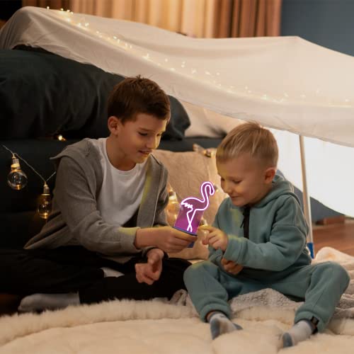 Plexido - Personalised 3D Illusion Night Light for Kids, 16 Color Options, Remote Control