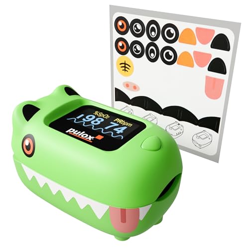 Shop the Pulox PO-230 Pulse Oximeter for children in green. Measures oxygen saturation and heart rate reliably and painlessly. Ideal for home use!