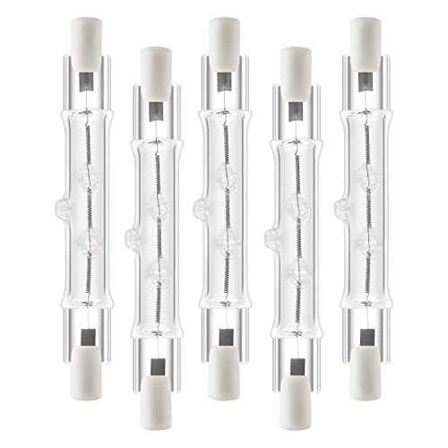 R7S 5 Pack Halogen Bulbs - 150W Dimmable T3 78mm Light Bulbs