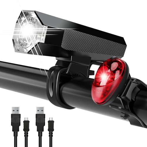 Realky LED Bicycle Light Set - USB Charging, StVZO Approved