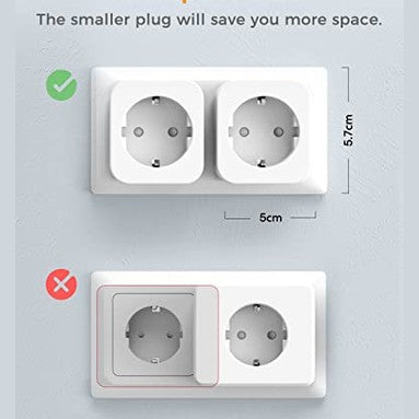 Refoss - Mini Smart Plug Type F, WiFi Control, Alexa & Google Home Compatible, 4-Pack