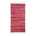 Relaxdays - Handwoven Colorful Fringe Rug, Indian Style, 70 x 140 cm, Red