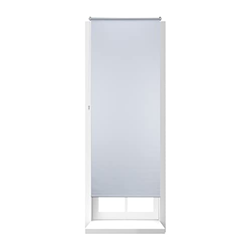 Relaxdays - Thermal Roller Blind Side Chain Clips, No Drilling, White, 80 x 210 cm