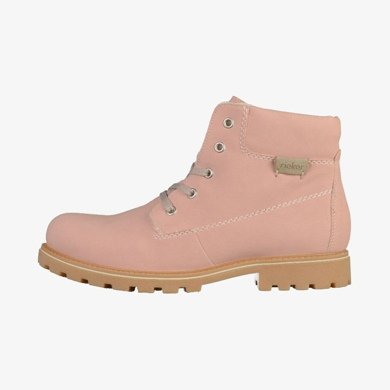 Rieker Lace-up Ankle Boots - Rose Eu 37