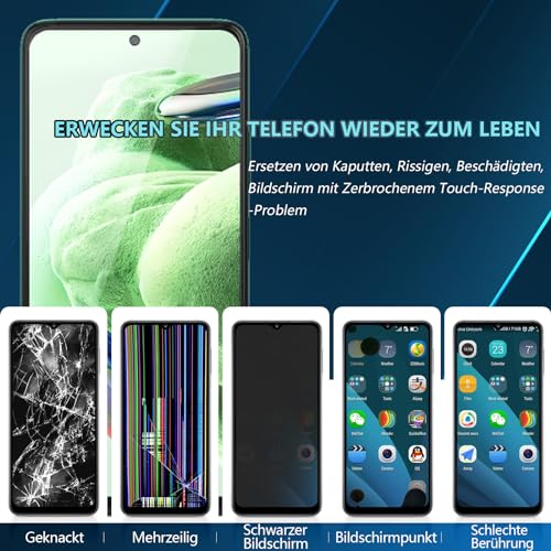 RongZy - LCD Screen Replacement for Xiaomi Redmi Note 12 4G Black
