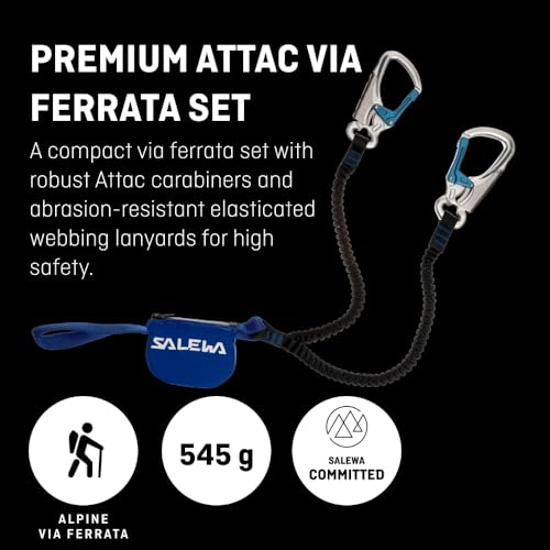 Salewa - Compact Via Ferrata Set with Robust Carabiners & Elasticated Design