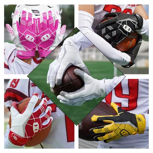 Seibertron - Pro 3.0 Elite Ultra-Stick Football Gloves for Youth & Adults