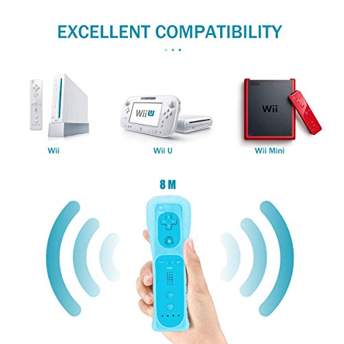 SogYupk - Wireless Wii Remote Controller with Silicone Case and Wrist Strap Blue