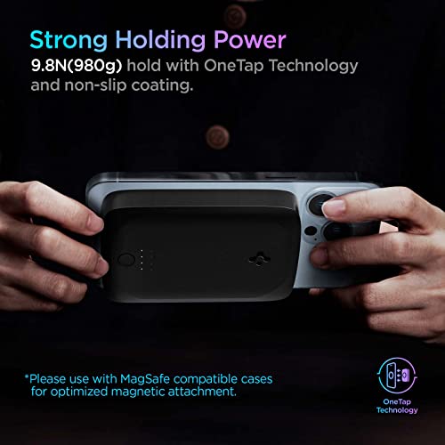 Spigen - 5000mAh Magnetic Battery Pack for iPhone 15/14/13/12, USB-C Included